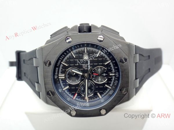 Solid Black Audemars Piguet Royal Oak Offshore Automatic Watch Solid Black Audemars Piguet Royal Oak Offshore Automatic Watch