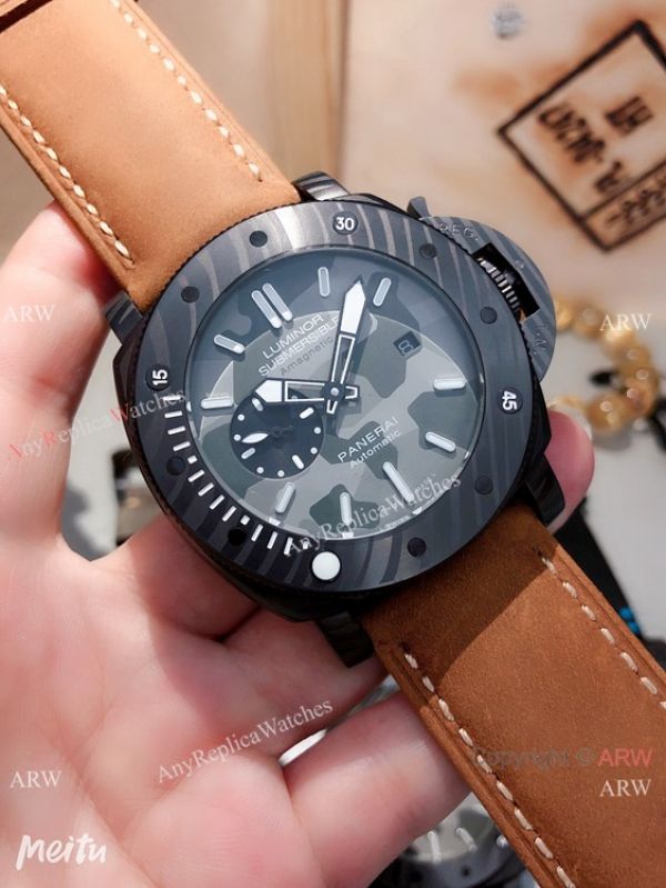 New Replica Panerai Luminor Submersible Men watches Carbotech Case Camouflage Face New Replica Panerai Luminor Submersible Men watches Carbotech Case Camouflage Face