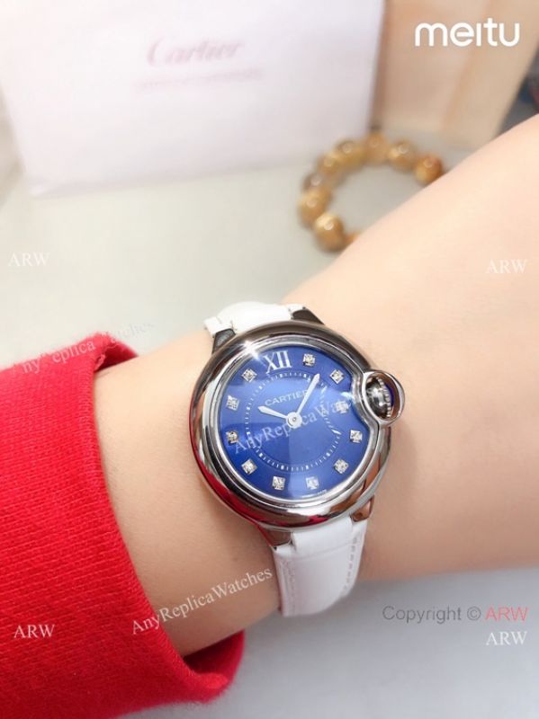 Best Quality Cartier Ballon Bleu de Quartz Watch Stainless Steel Blue Dial Best Quality Cartier Ballon Bleu de Quartz Watch Stainless Steel Blue Dial