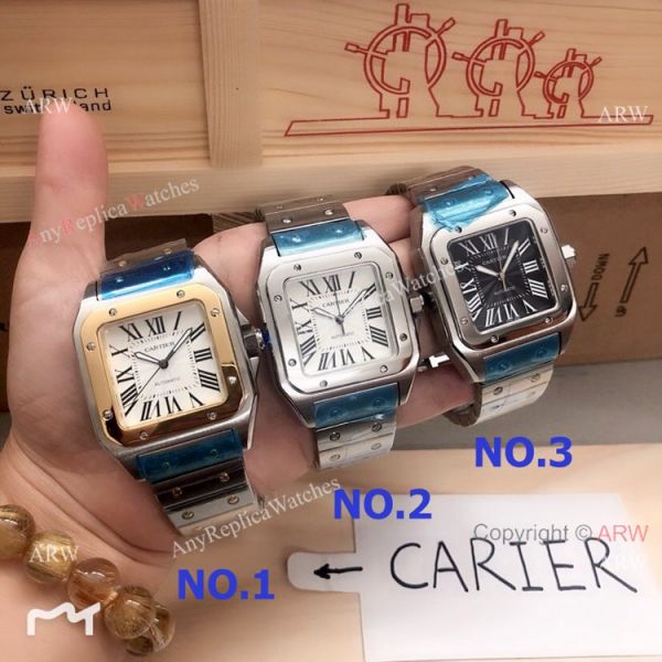 Copy Cartier Santos Mens Watch Stainless Steel or Two Tone Copy Cartier Santos Mens Watch Stainless Steel or Two Tone
