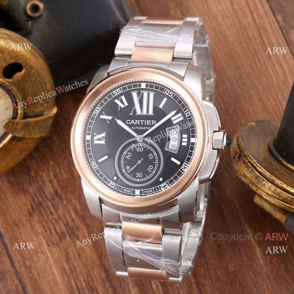 High Quality Replica Cartier Calibre de Cartier 2 Tone Rose Gold Watches High Quality Replica Cartier Calibre de Cartier 2 Tone Rose Gold Watches