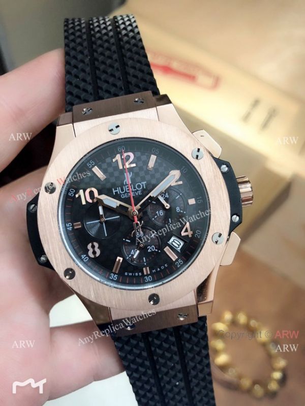 Fake Hublot Geneve Big Bang Rose Gold Chronograph Watch Fake Hublot Geneve Big Bang Rose Gold Chronograph Watch