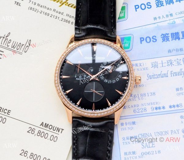 Clone Jaeger-LeCoultre Master Reserve de Marche Watch Rose Gold Diamond Gray Dial Clone Jaeger-LeCoultre Master Reserve de Marche Watch Rose Gold Diamond Gray Dial