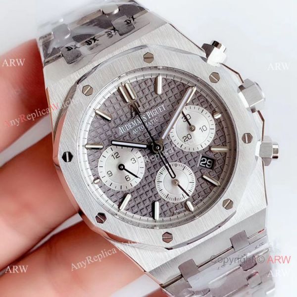 Swiss Grade 1 Copy Audemars Piguet Royal Oak Chronograph 41mm Watch Gray Face Swiss Grade 1 Copy Audemars Piguet Royal Oak Chronograph 41mm Watch Gray Face