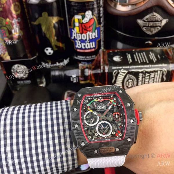 Swiss Quality Richard Mille RM50-03 McLaren F1 Carbon Watch Green Leather Strap Swiss Quality Richard Mille RM50-03 McLaren F1 Carbon Watch Green Leather Strap