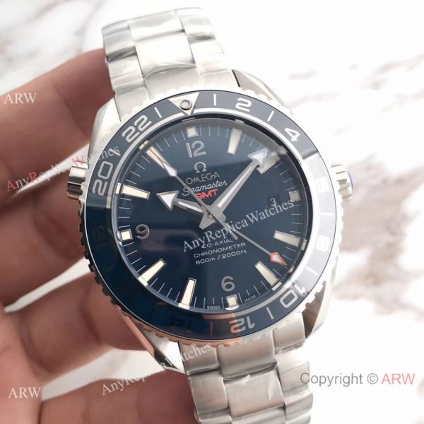 Swiss 8605 Omega Seamaster GMT 600m Replica Watch Blue Dial Swiss 8605 Omega Seamaster GMT 600m Replica Watch Blue Dial