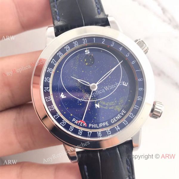 Swiss Replica Patek Philippe 6102P Sky Moon Celestial Stainless Steel Watch Swiss Replica Patek Philippe 6102P Sky Moon Celestial Stainless Steel Watch