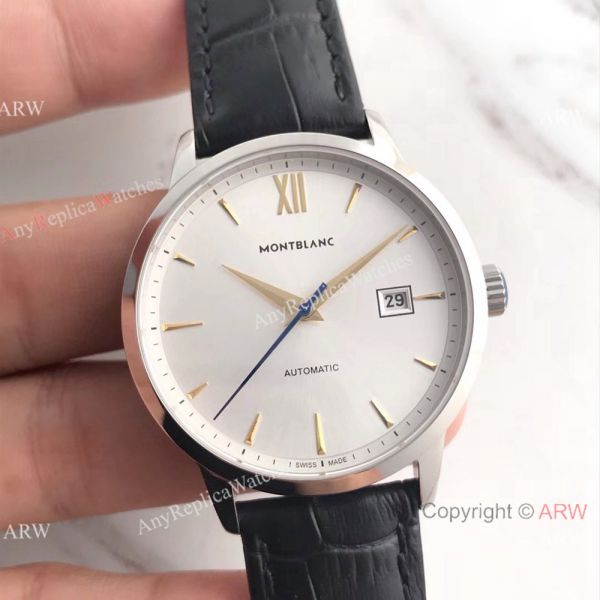 Montblanc Meisterstuck Date Automatic White Dial SS Replica Watch Montblanc Meisterstuck Date Automatic White Dial SS Replica Watch