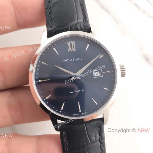Swiss Quality Fake Montblanc Meisterstuck watch Blue Dial 40mm Swiss Quality Fake Montblanc Meisterstuck watch Blue Dial 40mm