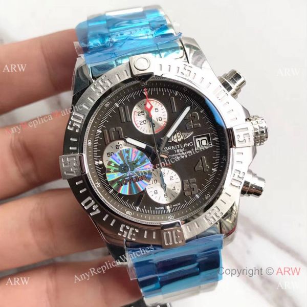 (GF)Swiss Copy Breitling Super Avenger II 7750 Stainless Steel Gray Face Watch 43mm (GF)Swiss Copy Breitling Super Avenger II 7750 Stainless Steel Gray Face Watch 43mm