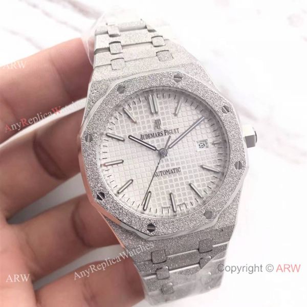 JF Factory Newest Audemars Piguet For Sale SS Frosted White Face JF Factory Newest Audemars Piguet For Sale SS Frosted White Face
