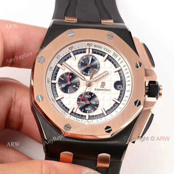Audemars Piguet Royal Oak Offshore Rose Gold White Face Replica Watch Audemars Piguet Royal Oak Offshore Rose Gold White Face Replica Watch