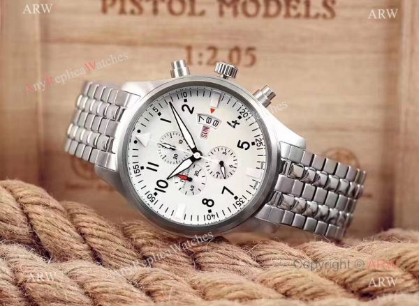 Replica Iwc Pilot Spitfire Chronograph Stainless Steel White Dial Watch For Sale Replica Iwc Pilot Spitfire Chronograph Stainless Steel White Dial Watch For Sale