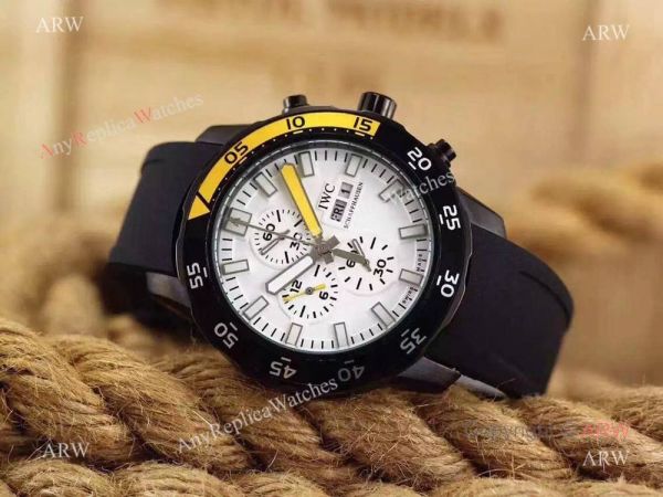 New Replica IWC Aquatimer Chronograph Watch Black Case Rubber Strap New Replica IWC Aquatimer Chronograph Watch Black Case Rubber Strap