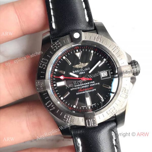 Swiss Grade Fake Breitling Avenger II Seawolf Black Leather Watch Limited Edition Swiss Grade Fake Breitling Avenger II Seawolf Black Leather Watch Limited Edition