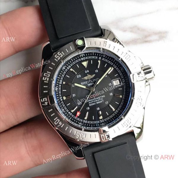Swiss Replica Breitling Colt Automatic 500m Chronometre SS Black Face Watch Swiss Replica Breitling Colt Automatic 500m Chronometre SS Black Face Watch