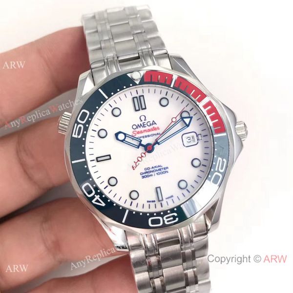 Swiss Grade Commanders 007 James Bond Omega Watch White Face Stainless Steel Swiss Grade Commanders 007 James Bond Omega Watch White Face Stainless Steel