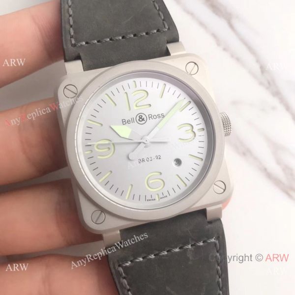 Swiss Replica Bell and Ross BR03-92 Green Arabic Watch Frosted Case Swiss Replica Bell and Ross BR03-92 Green Arabic Watch Frosted Case