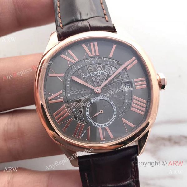 Drive De Cartier WGNM0003 Rose Gold Black Roman Watch Swiss Replica Drive De Cartier WGNM0003 Rose Gold Black Roman Watch Swiss Replica