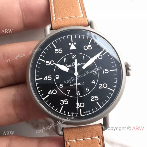 Swiss Bell Ross Heritage Vintage Copy watch White Marking Black PVD Case Swiss Bell Ross Heritage Vintage Copy watch White Marking Black PVD Case