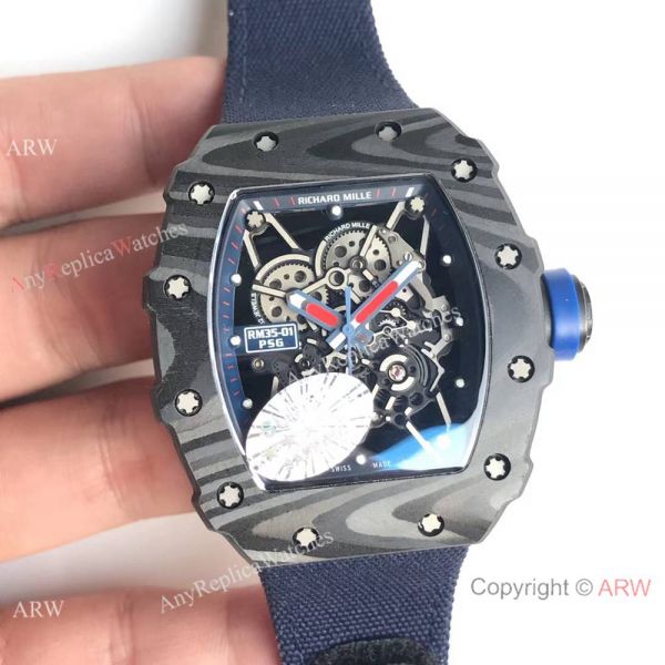 AAA Replica Richard Mille RM35-01 Rafael Nadal Men Watch Blue Nylon Strap AAA Replica Richard Mille RM35-01 Rafael Nadal Men Watch Blue Nylon Strap