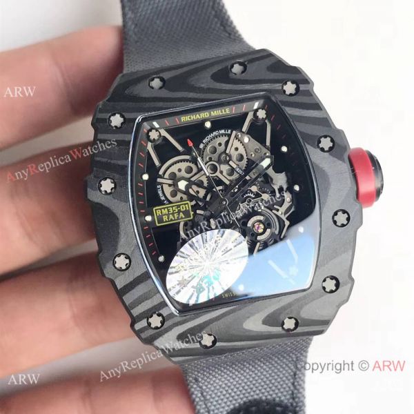 Richard Mille Rafael Nadal RM35-01 Fake watch Gray Nylon Strap Richard Mille Rafael Nadal RM35-01 Fake watch Gray Nylon Strap