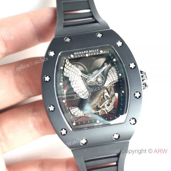 Replica Richard Mille RM023-02 Silver Eagle Skeleton Dial Ceramic Watch Replica Richard Mille RM023-02 Silver Eagle Skeleton Dial Ceramic Watch