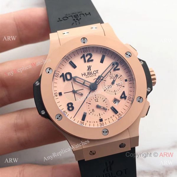 Hublot Big Bang Rose Gold Pink Dial Replica Watch 4100 Swiss Grade Hublot Big Bang Rose Gold Pink Dial Replica Watch 4100 Swiss Grade