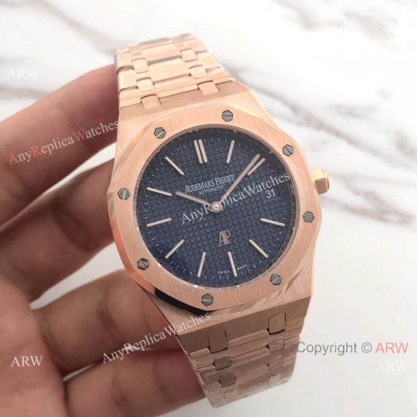 New Audemars Piguet Royal Oak Extra Thin Replica Watch 39mm Rose Gold Blue Dial New Audemars Piguet Royal Oak Extra Thin Replica Watch 39mm Rose Gold Blue Dial