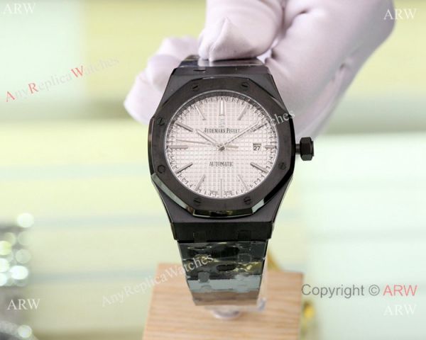 Solid Black Audemars Piguet Royal Oak Replica Watches 46mm Solid Black Audemars Piguet Royal Oak Replica Watches 46mm