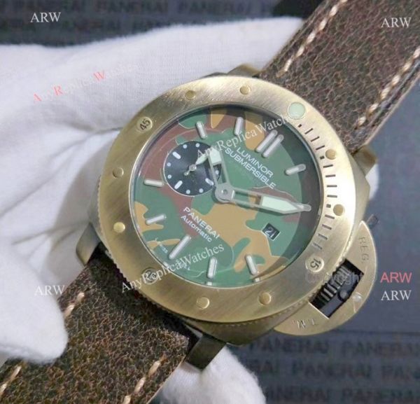 Panerai Luminor Submersible 47 Automatic Replica Watches Camouflage Dial Panerai Luminor Submersible 47 Automatic Replica Watches Camouflage Dial