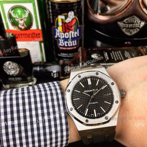 High Quality Audemars Piguet Royal Oak 43mm Watches Brown Rubber w/ Deployment buckle High Quality Audemars Piguet Royal Oak 43mm Watches Brown Rubber w/ Deployment buckle