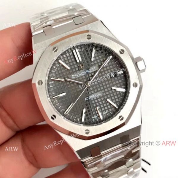 Fake Audemars Piguet Royal Oak 41mm Watch Stainless Steel Gray Rhodium Dial Fake Audemars Piguet Royal Oak 41mm Watch Stainless Steel Gray Rhodium Dial
