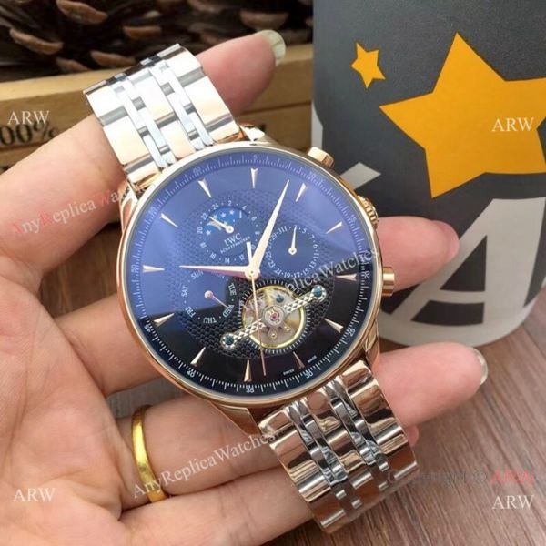 IWC Portuguese Moonphase Replica Watches Two Tone Rose Gold 44MM IWC Portuguese Moonphase Replica Watches Two Tone Rose Gold 44MM