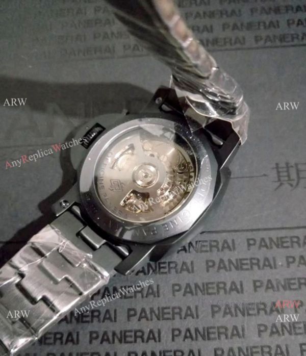 Luminor Panerai 72 Power Reserve Replica Watch All Black Green Markers Luminor Panerai 72 Power Reserve Replica Watch All Black Green Markers