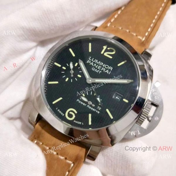 New Copy Panerai Luminor GMT Power Reserve Watch Brown Leather Strap New Copy Panerai Luminor GMT Power Reserve Watch Brown Leather Strap