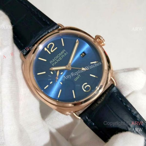 Rose Gold Panerai Radiomir GMT Rose Gold Blue Dial Watch PAM598 Rose Gold Panerai Radiomir GMT Rose Gold Blue Dial Watch PAM598