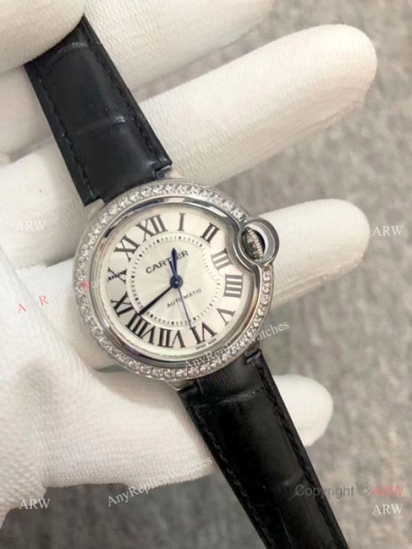 Ballon Bleu De Cartier 33mm Watch Stainless Steel Quartz Movement Ballon Bleu De Cartier 33mm Watch Stainless Steel Quartz Movement