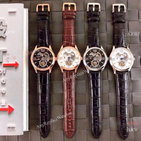 New Replica Chopard Tourbillon Watches SS Black Leather Strap New Replica Chopard Tourbillon Watches SS Black Leather Strap