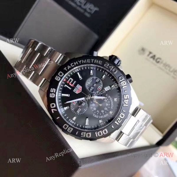 Swiss Grade TAG Heuer Formula 1 Watch Stainless Steel Black Bezel Swiss Grade TAG Heuer Formula 1 Watch Stainless Steel Black Bezel