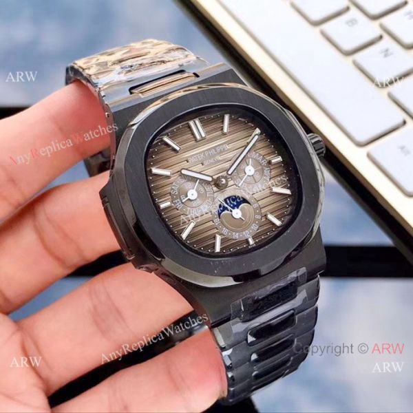 Clone Patek Philippe Nautilus Annual Calendar Watches 41mm All Black Clone Patek Philippe Nautilus Annual Calendar Watches 41mm All Black