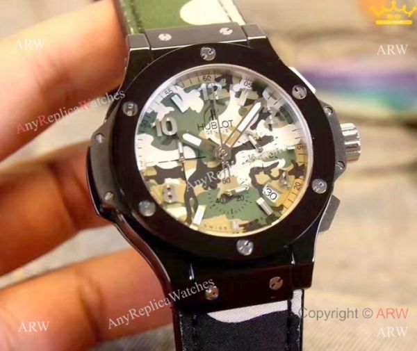 High Quality Hublot Big Bang Men Watch Black Case Camouflage Dial High Quality Hublot Big Bang Men Watch Black Case Camouflage Dial