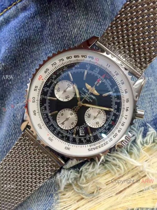 Copy Breitling Navitimer 01 Stainless Steel Mesh Band Watch Copy Breitling Navitimer 01 Stainless Steel Mesh Band Watch