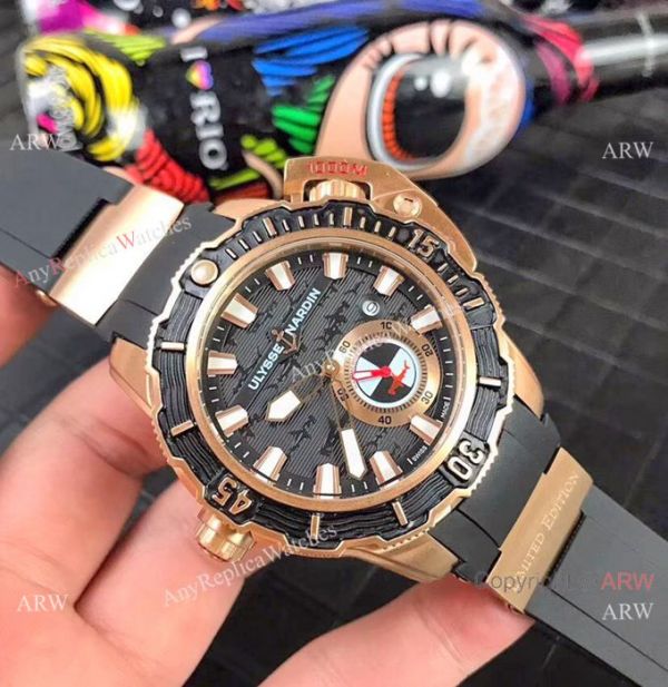 New Ulysse Nardin Deep Dive Hammerhead Shark Limited Edition Watch Copy Rose Gold White Dial New Ulysse Nardin Deep Dive Hammerhead Shark Limited Edition Watch Copy Rose Gold White Dial