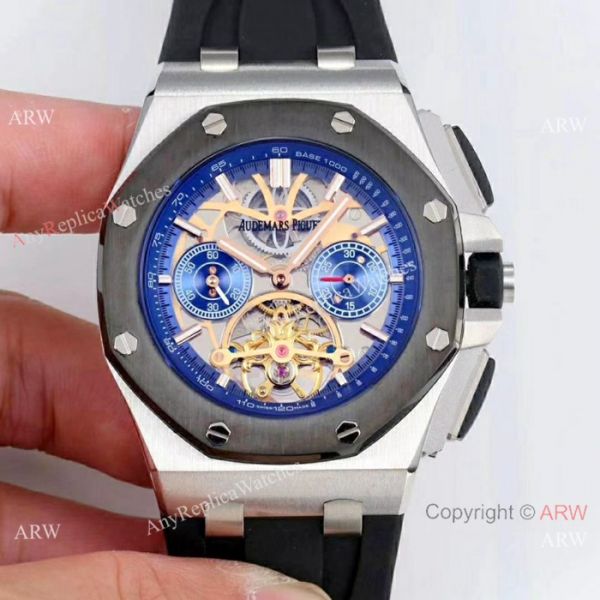 Audemars Piguet Royal Oak offshore SS Blue Face Watch Fake AP Skeleton Watch Audemars Piguet Royal Oak offshore SS Blue Face Watch Fake AP Skeleton Watch