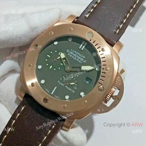 New Copy Panerai Luminor Submersible Rose Gold Green Dial Watch PAM 507 New Copy Panerai Luminor Submersible Rose Gold Green Dial Watch PAM 507