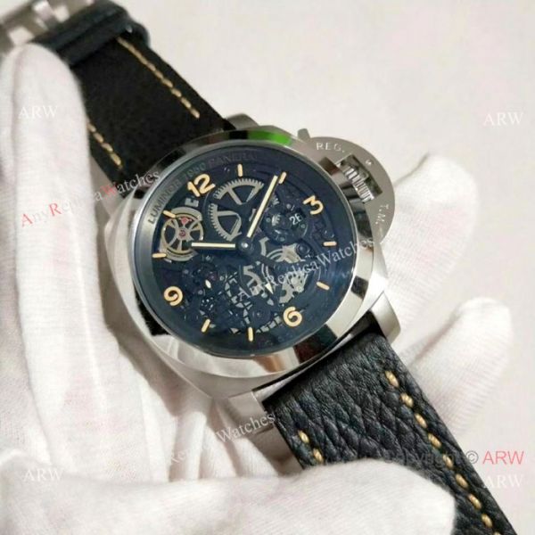 AAA Replica Panerai Luminor GMT 47MM Watch SS Skeleton AAA Replica Panerai Luminor GMT 47MM Watch SS Skeleton