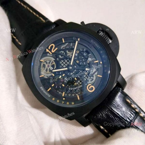 New Replica Panerai Luminor GMT Men Watch SS Skeleton Dial New Replica Panerai Luminor GMT Men Watch SS Skeleton Dial