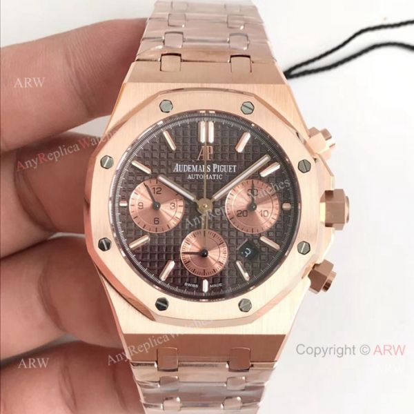 Swiss 7750 Replica Audemars Piguet Royal Oak Rose Gold Chronograph Dial Watches Swiss 7750 Replica Audemars Piguet Royal Oak Rose Gold Chronograph Dial Watches