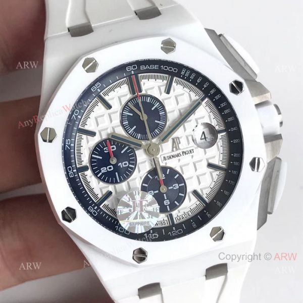 JF Replica Audemars Piguet Royal Oak Offshore Swiss 3126 Watch White Ceramic Case JF Replica Audemars Piguet Royal Oak Offshore Swiss 3126 Watch White Ceramic Case
